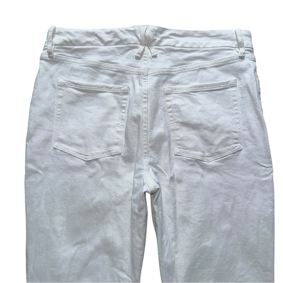 Good American White Straight Leg Raw Hemline Jeans Womens 12/31 - Picture 8 of 10